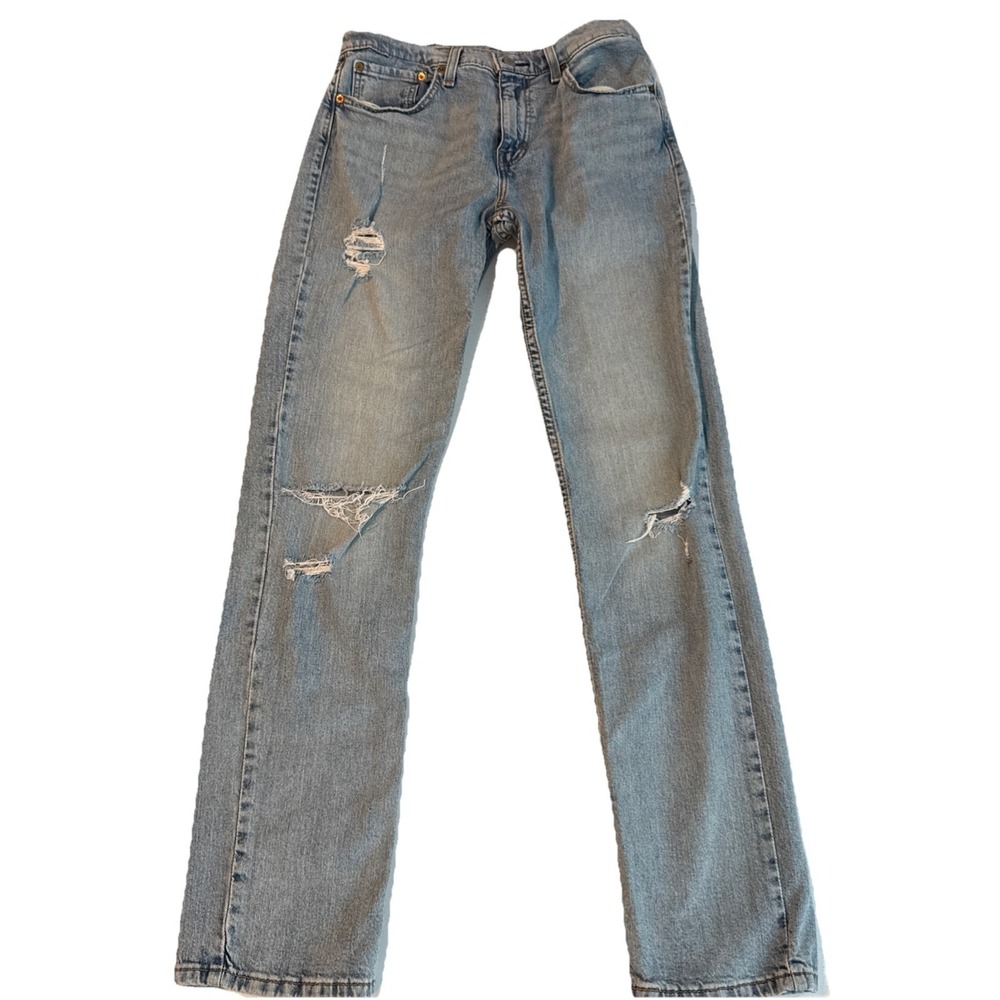 Levi's Distressed 511 Jeans 32x32 Light Wash EUC